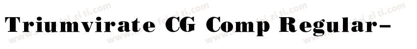 Triumvirate CG Comp Regular字体转换